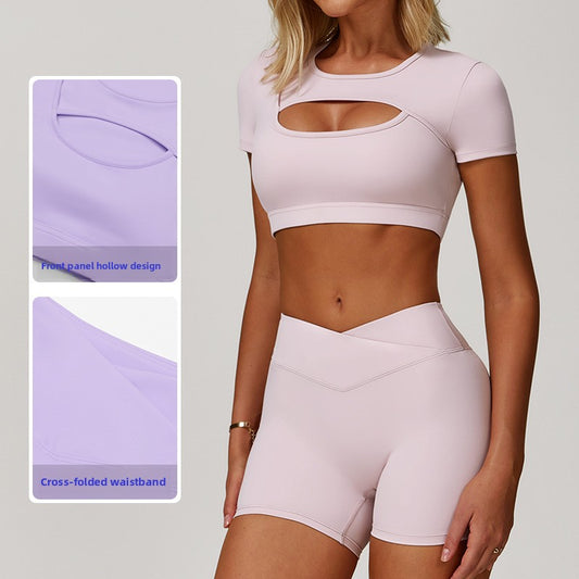 Women's Contrast Yoga Fitness Set